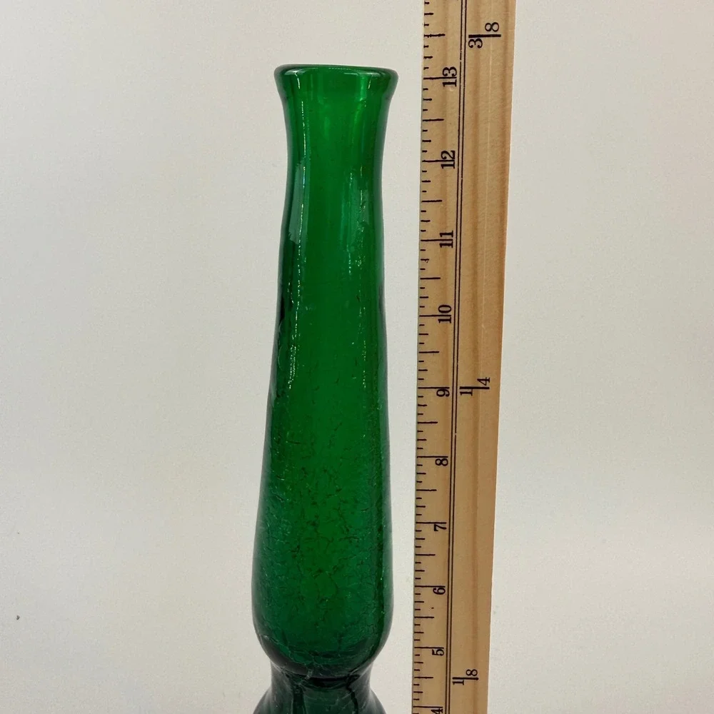 Indiana Handcraft/Greenwich Flintcraft Kingston Green Decanter 13.25